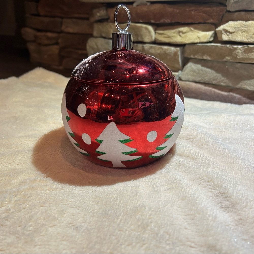 Christmas ornament decoration canister